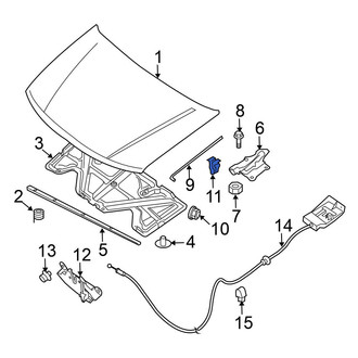 Nissan OE - Hood Prop Rod Clip