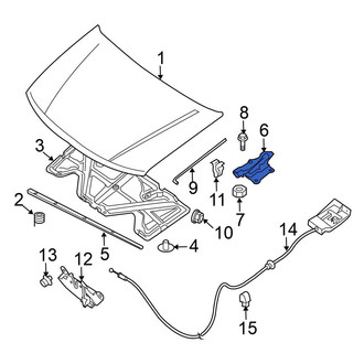 Nissan OE - Front Right Hood Hinge