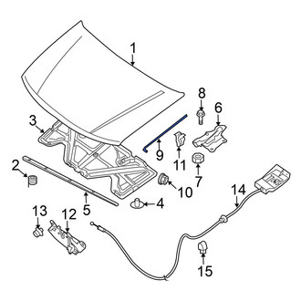 Nissan OE - Front Hood & Trunk Prop Rod