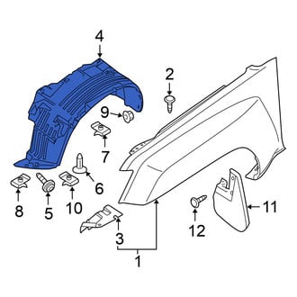 Nissan OE - Front Right Fender Splash Shield