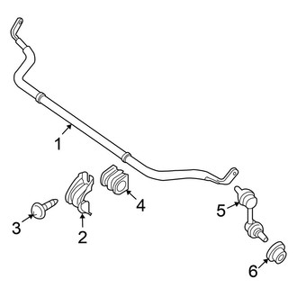 Nissan OE - Front Suspension - Stabilizer Bar & Components (4WD)