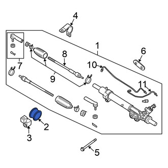 Nissan OE - Right Rack and Pinion Mount Bushing