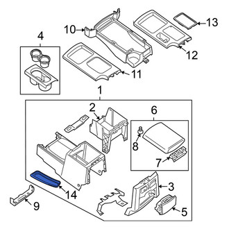 Nissan OE - Parking Brake Lever Cover
