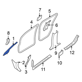 Nissan OE - Left Body A-Pillar Trim Panel
