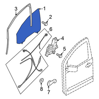 Nissan OE - Front Left Door Glass