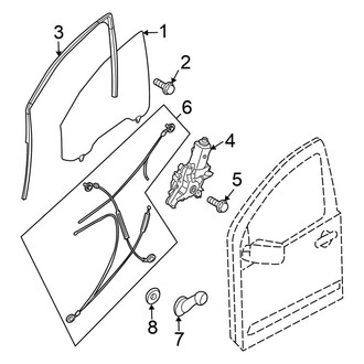 Nissan OE - Front Door - Glass & Hardware