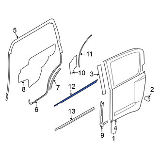 Nissan OE - Rear Left Door Belt Molding