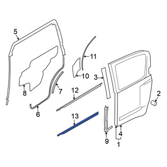 Nissan OE - Front Left Door Molding