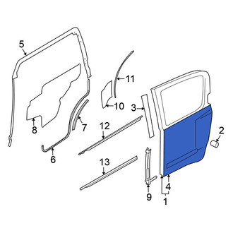 Nissan OE - Rear Left Outer Door Outer Panel