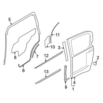 Nissan OE - Rear Door - Door & Components