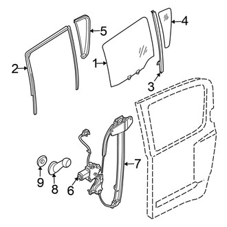 Nissan OE - Rear Door - Glass & Hardware (PRO-4X / S / X)