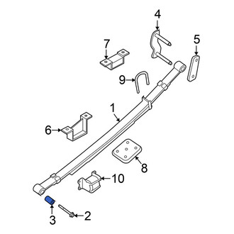 Nissan OE - Lower Leaf Spring Shackle Bushing