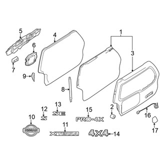 Nissan OE - Lift Gate - Exterior Trim