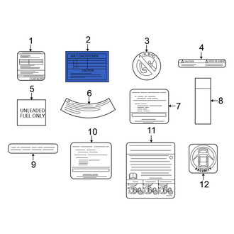 Nissan OE - A/C System Information Label