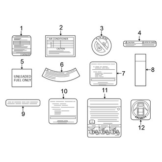 Nissan OE - Information Labels - Labels (S / SL / SV)