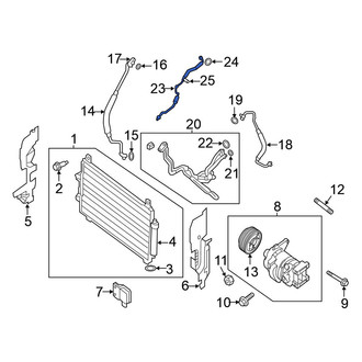 Nissan OE - Rear Auxiliary A/C Evaporator Hose Assembly