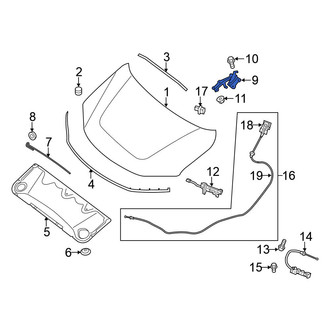 Nissan OE - Front Left Hood Hinge