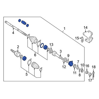 Nissan OE - Front Left CV Axle Assembly