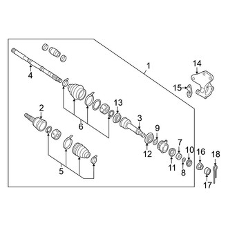 Nissan OE - Front Suspension - Drive Axles (Platinum / S / SL / SV)