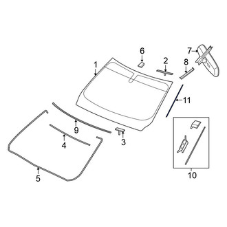 Nissan OE - Left Windshield Molding Bracket