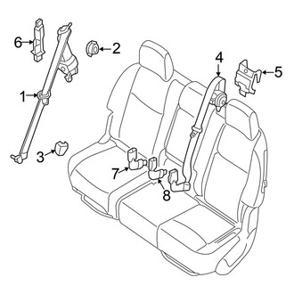 Nissan OE - Restraint Systems - Second Row Seat Belts