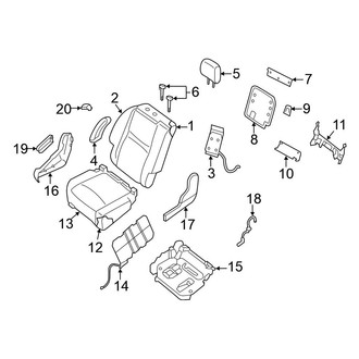 Nissan OE - Seats & Tracks - Second Row Seats (40% Side, Cushions & Covers)