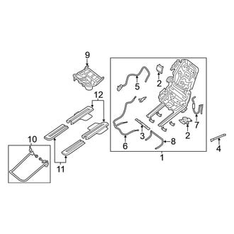 Nissan OE - Seats & Tracks - Second Row Seats (40% Side, Frame & Components)