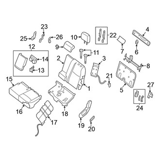 Nissan OE - Seats & Tracks - Second Row Seats (60% Side, Cushions & Covers)