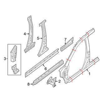 Nissan OE - Pillars, Rocker & Floor - Aperture Panel