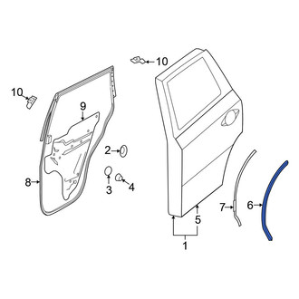 Nissan OE - Rear Left Lower Door Seal