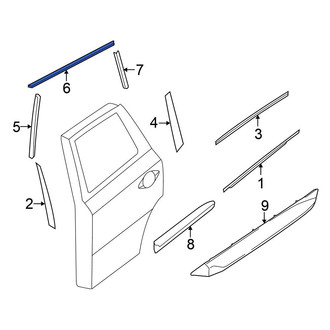 Nissan OE - Rear Left Upper Inner Black Out Tape