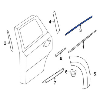 Nissan OE - Rear Left Upper Outer Black Out Tape