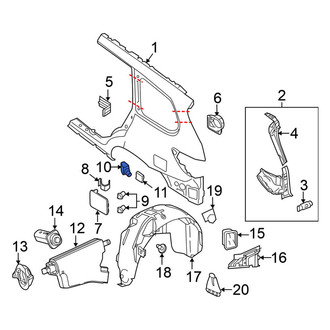 Nissan OE - Left Fuel Filler Door Grommet