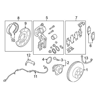 Nissan OE - Rear Suspension - Brake Components (4WD)