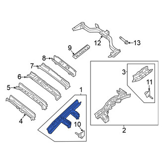 Nissan OE - Rear Center Left Floor Side Rail