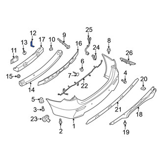 Nissan OE - Rear Bumper Impact Bar Bracket
