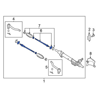 Nissan OE - Inner Steering Tie Rod End