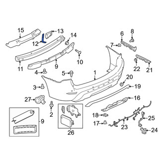 Nissan OE - Rear Bumper Impact Bar Bracket