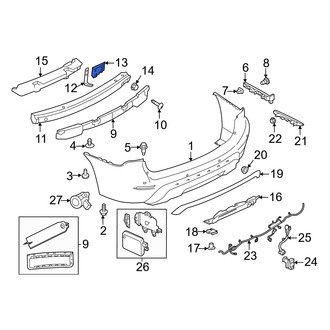 Nissan OE - Rear Right Bumper Impact Bar Bracket
