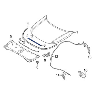 Nissan OE - Front Center Hood Seal