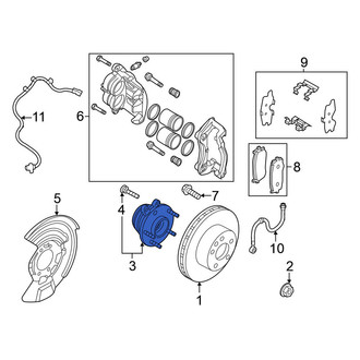 Nissan OE - Front Wheel Bearing and Hub Assembly