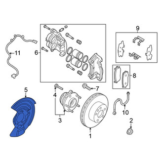 Nissan OE - Front Left Brake Dust Shield