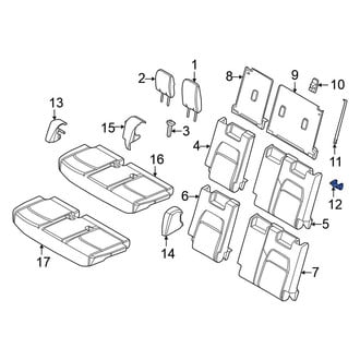 Nissan OE - Rear Folding Seat Latch Release Handle Bezel