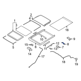 Nissan OE - Center Right Sunroof Frame Bracket