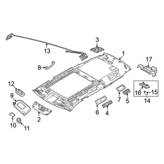 Nissan OE - Roof - Interior Trim (With Sunroof), (Platinum / SL / SV)