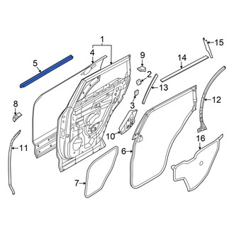 Nissan OE - Rear Right Door Window Belt Weatherstrip