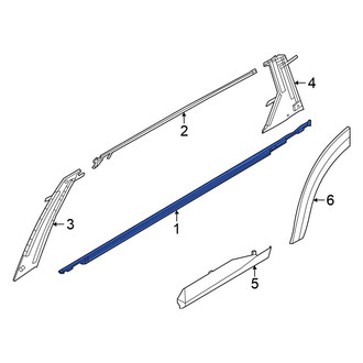 Nissan OE - Rear Right Door Belt Molding