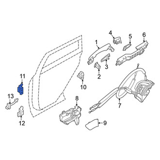 Nissan OE - Rear Left Upper Door Hinge