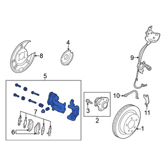 Nissan OE - Rear Right Disc Brake Kit
