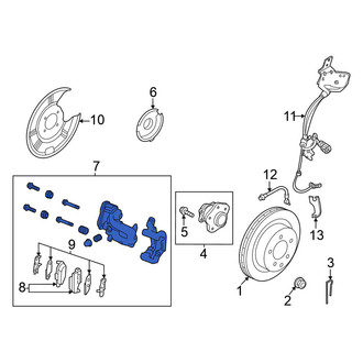 Nissan OE - Rear Left Disc Brake Kit